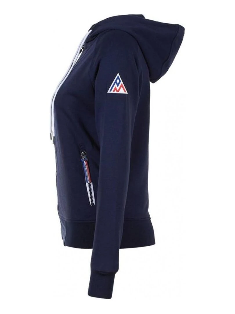Sweat zippé à capuche femme ANDORE   Bleu marine