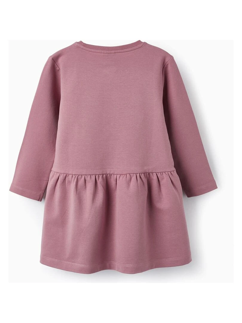 Robe en coton gratté pour fille manches longues NORTHERN CALLING Violet