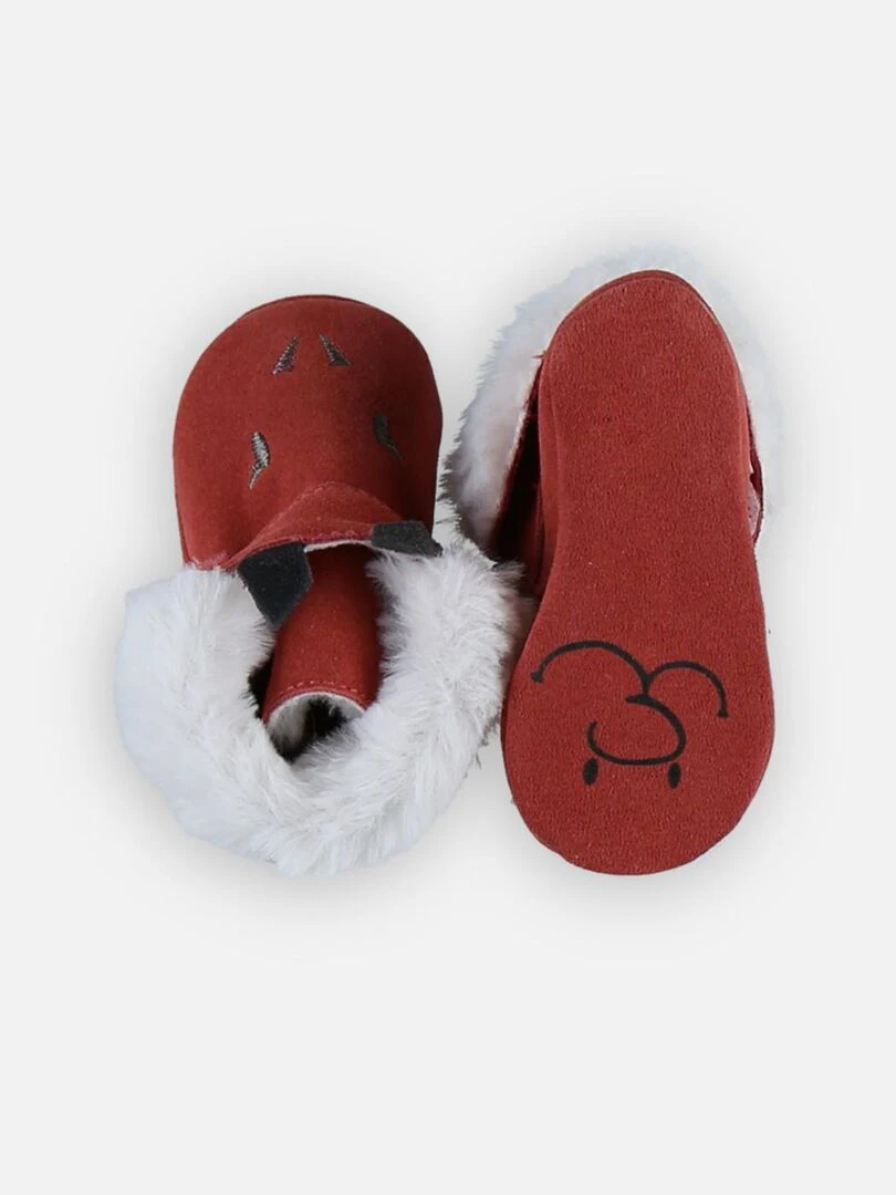 Bottines en cuir girafe foncé Noukie's Rose