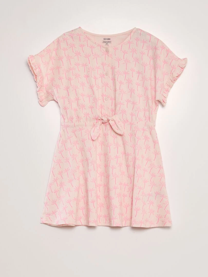 Robe volantée Rose