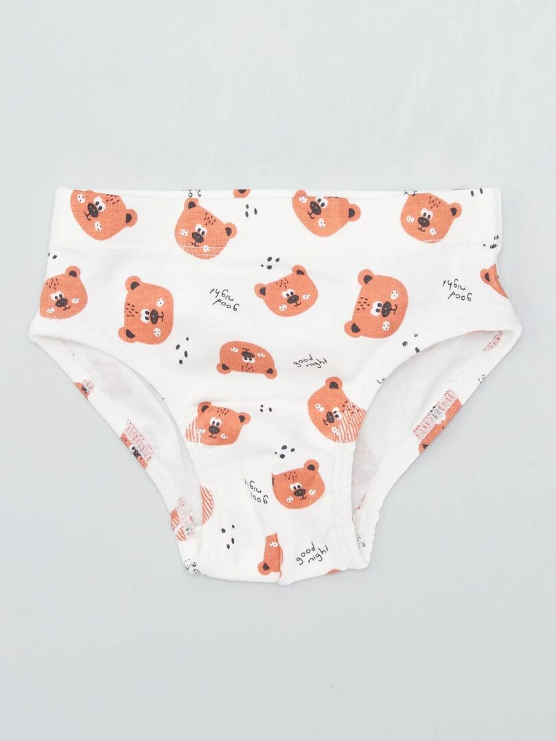 Lot de 3 slips en jersey   Bleu/marron/blanc