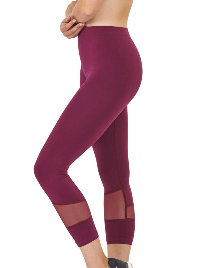Legging minceur résille Cellutex pour femme   Violet prune