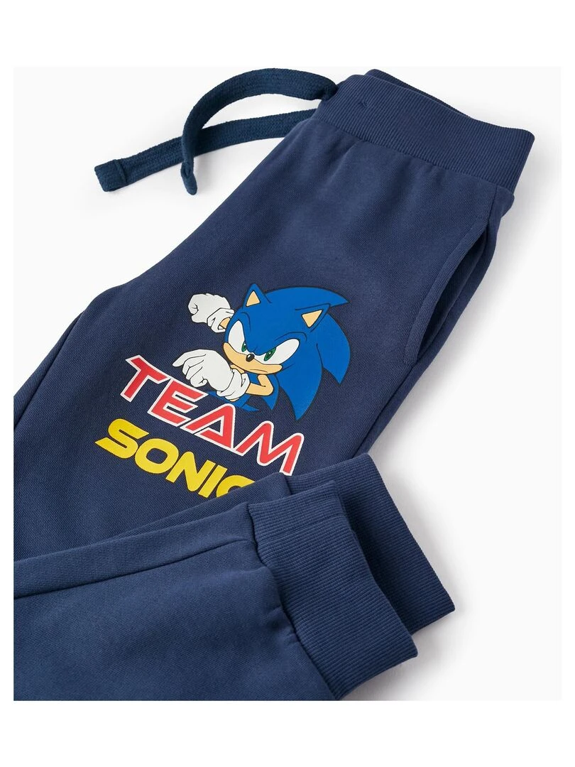 Pantalon de sport en coton pour garçon 'Sonic'   Bleu foncé