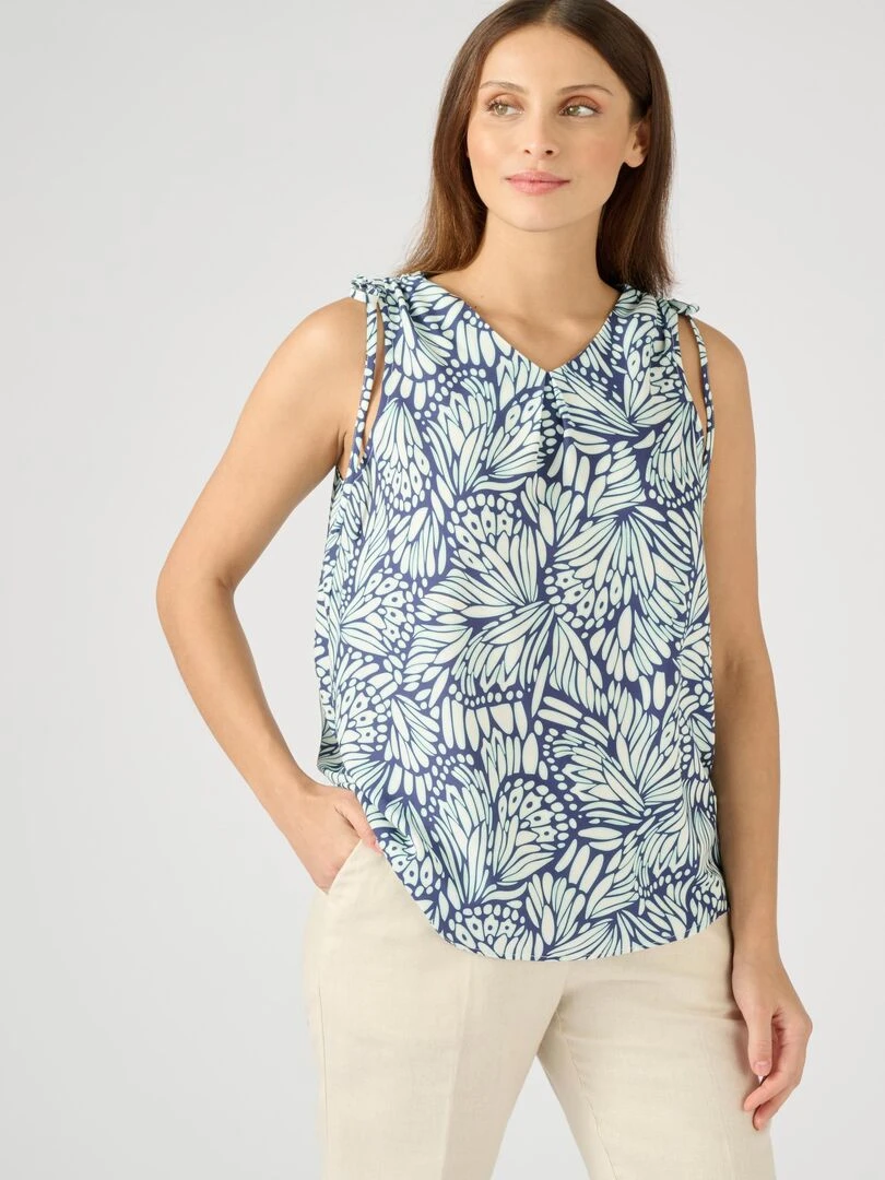 Top sans manches Climatyl Damart Bleu marine