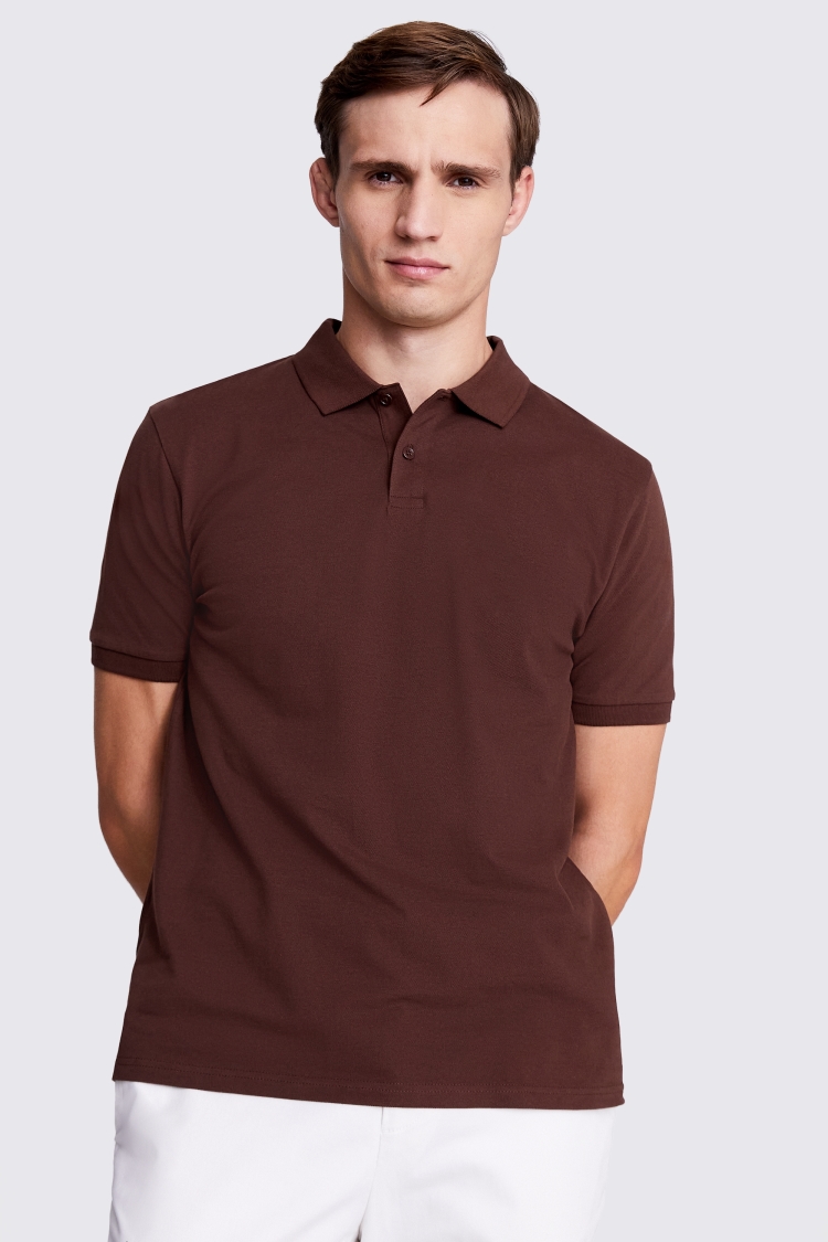 Brown Pique Polo Shirt Buy Online at Moss