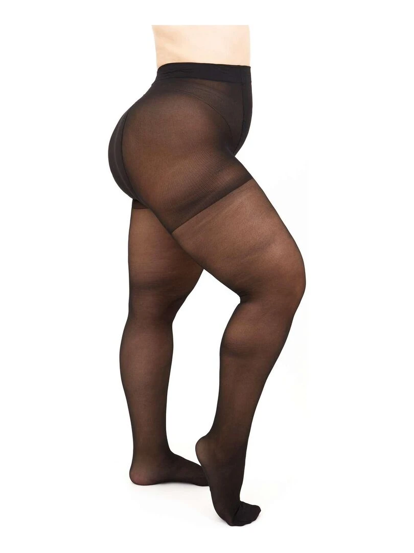 Giulia Molly 40den (grandes tailles) Collants conçus pour jambes courtes (multipack) Noir 2XL Noir