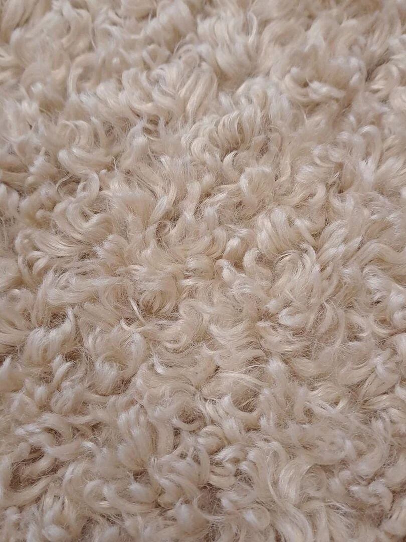 Future Home   Tapis rond en polyester beige   Beige