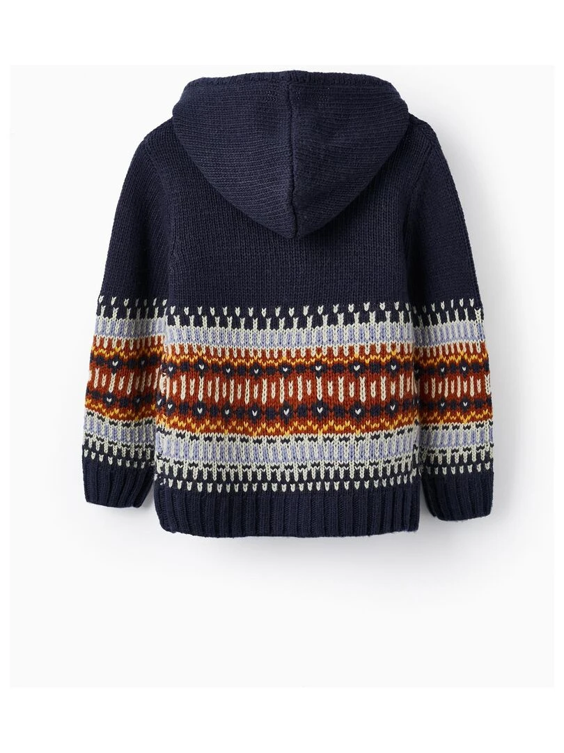Gilet en Maille Jacquard pour Garçon ACE CLUBS Bleu foncé