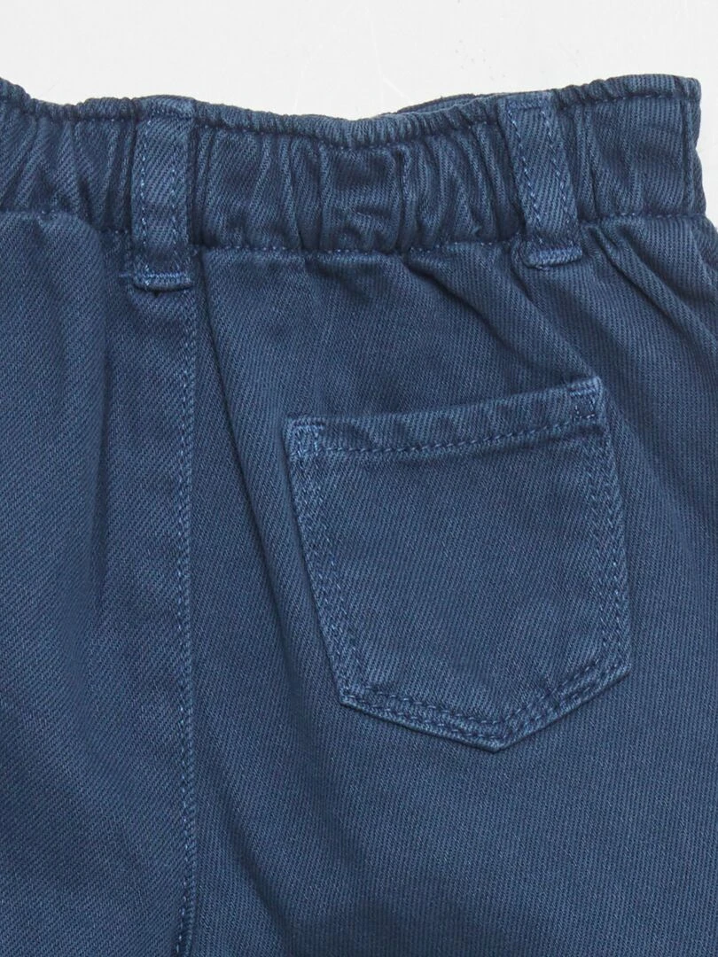 Pantalon style paper bag   Bleu