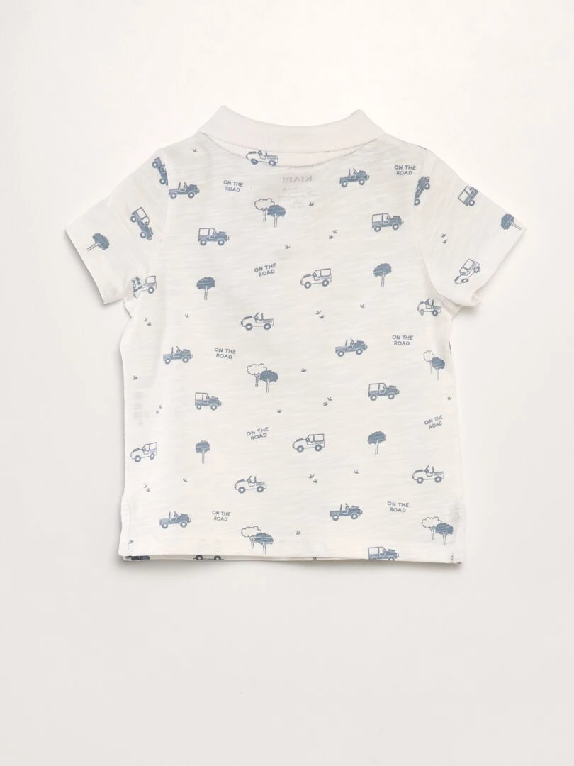 Combinaison à volants avec broderies   bleu