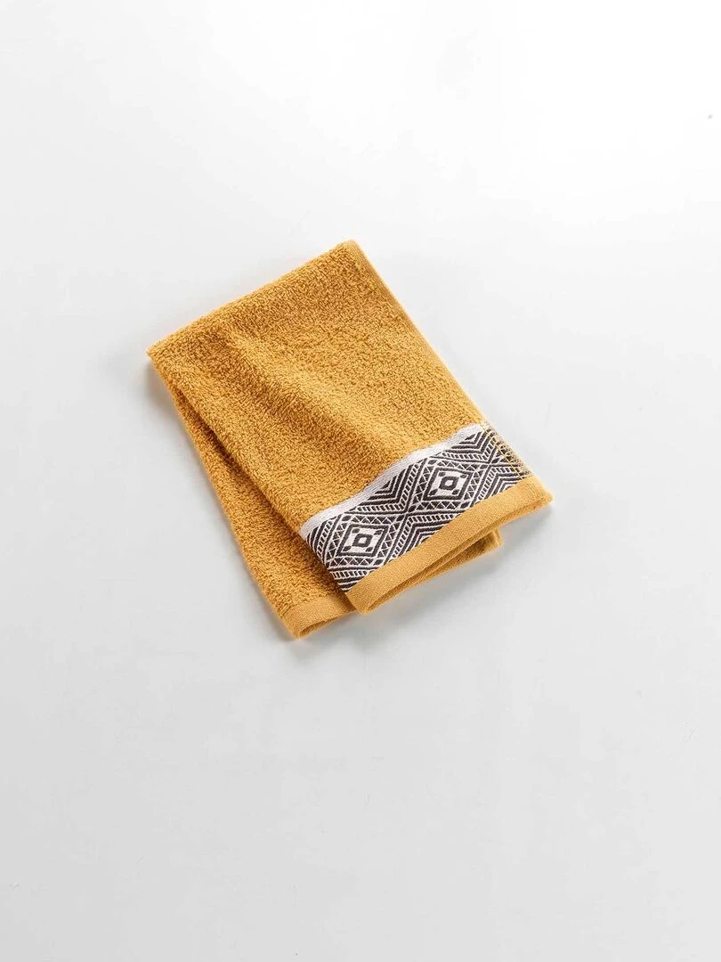 Serviette de toilette invite Collection Ethnic Estebane Jaune