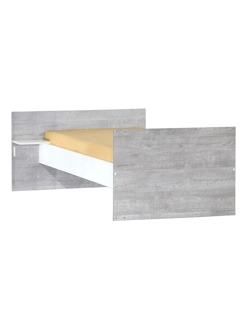 Lit combiné SCANDI   BABYPRICE   Blanc Gris