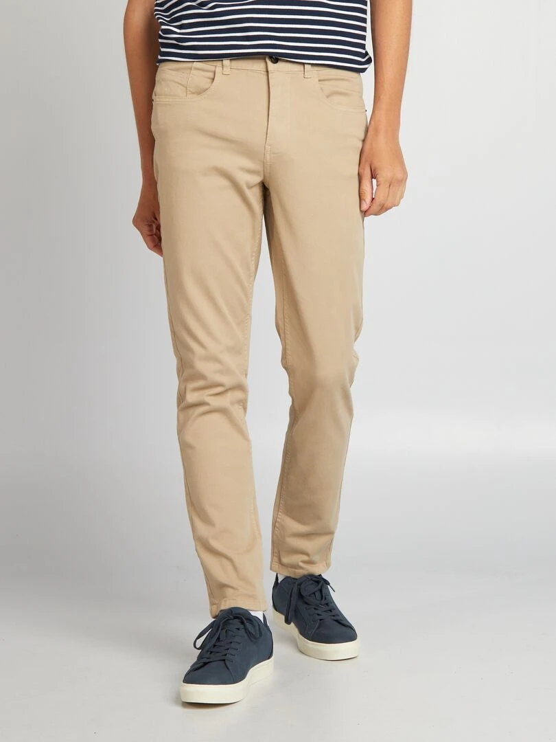 Jean slim 5 poches L32 beige