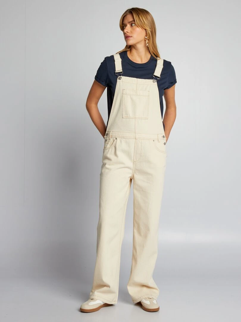 Salopette en jean Beige