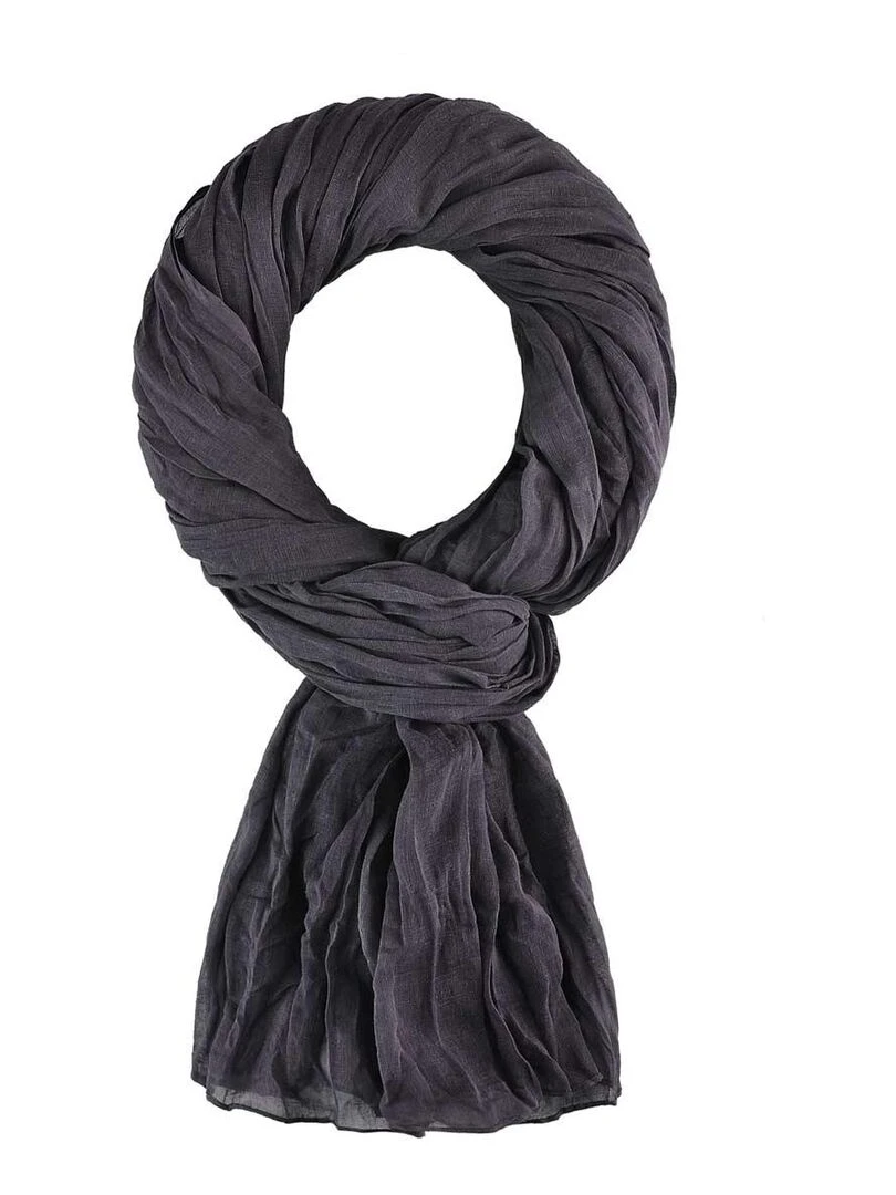 Chèche coton Uni gris anthracite