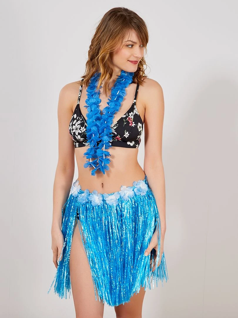 Accessoire jupe hawaïenne bleu