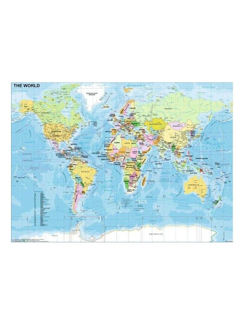 Puzzle Xxl 200 P Carte Du Monde N/A