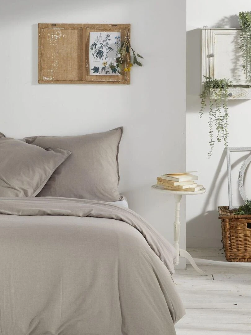 Parure de lit uni 'CHARME BERENICE' 'TODAY' Beige