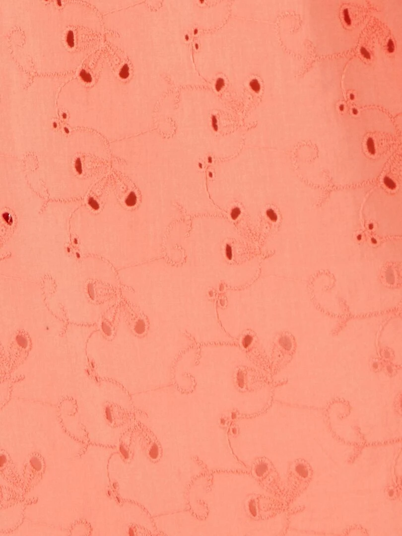 Chemisier à volants broderie anglaise   Damart   Orange