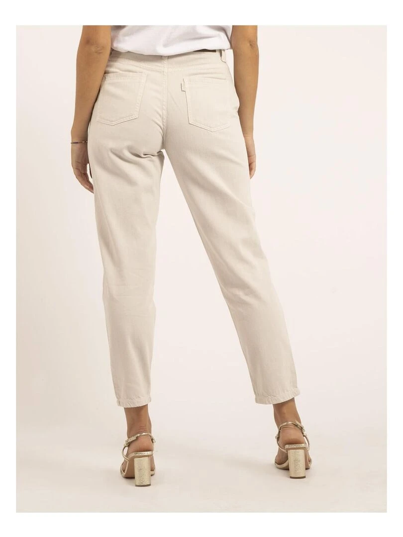 Pantalon coupe mom EZEL Ecru