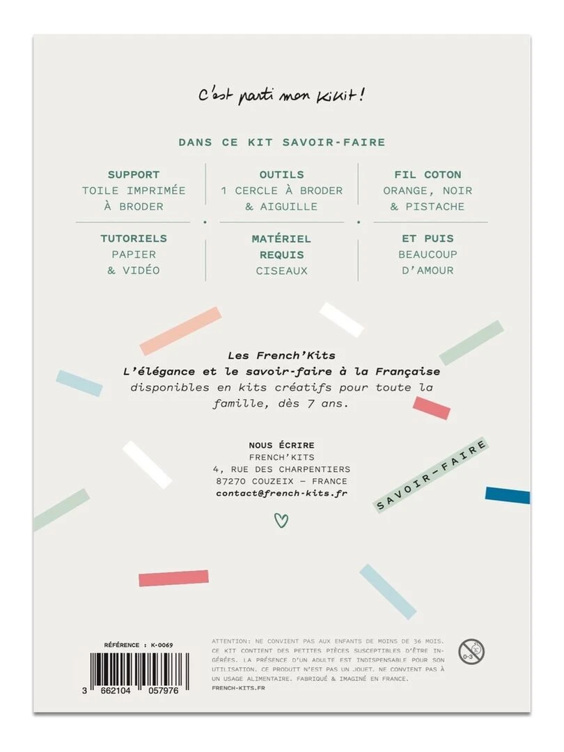 Coffret DIY   Broderie décorative   Joli renard   N/A