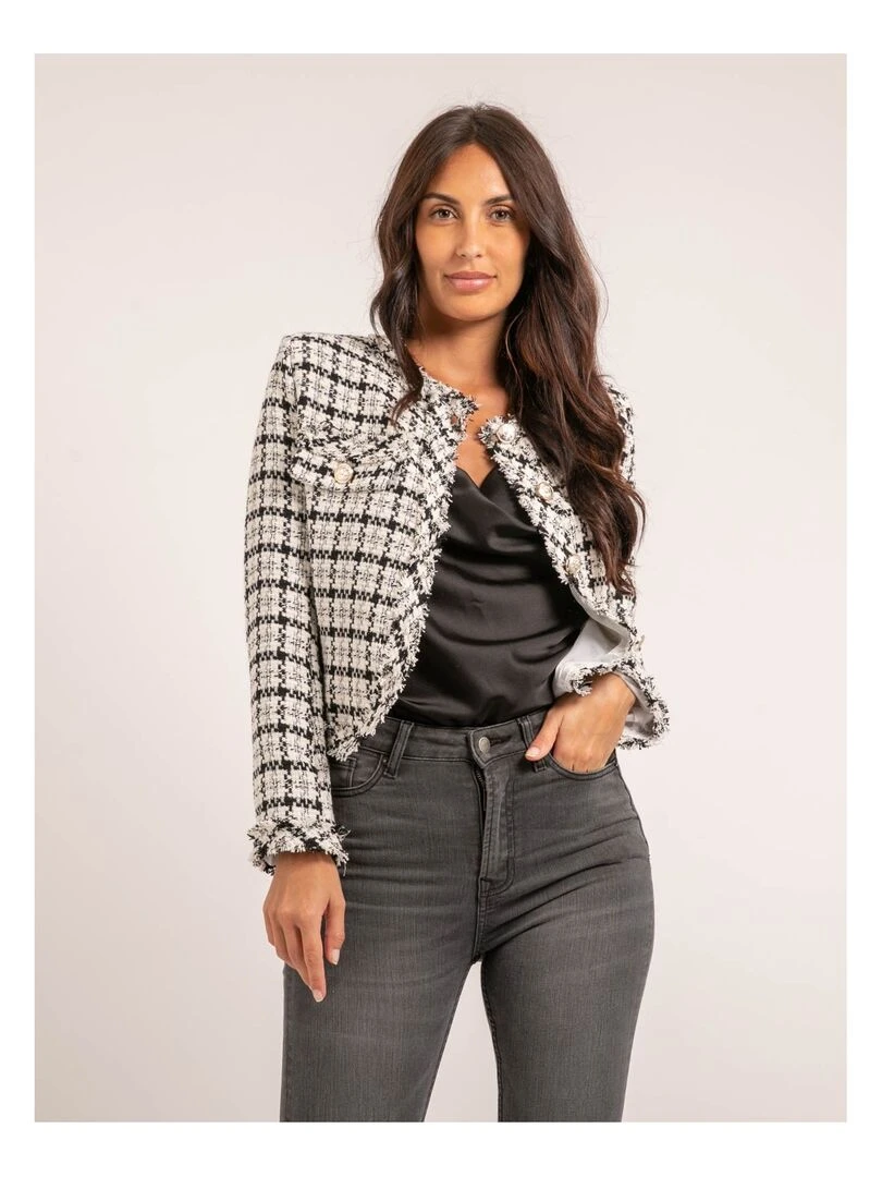 Veste tweed ULMAN Noir