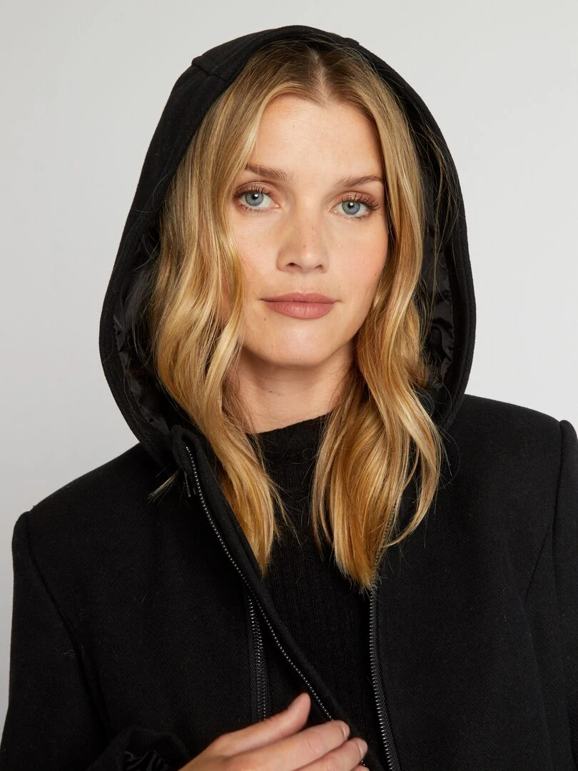 Manteau grossesse style lainage   noir