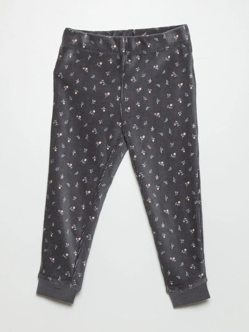 Ensemble de pyjama à motif   2 pièces   Noir