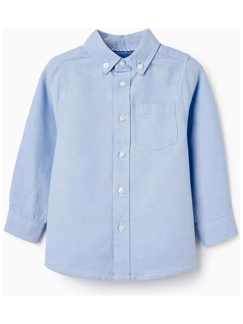 Chemise Classique en Coton pour Bébé Garçon manches longues ALPINE LUXURY Bleu clair