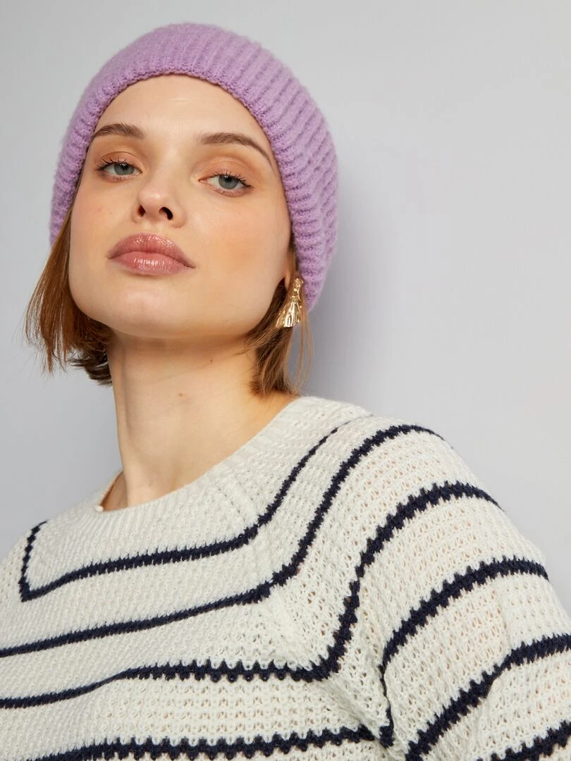 Pull 'JDY'   Blanc/marine