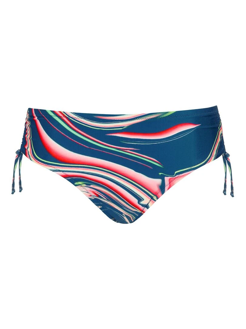 Bas maillot slip de bain taille haute côtés réglables Queensland   Bleu
