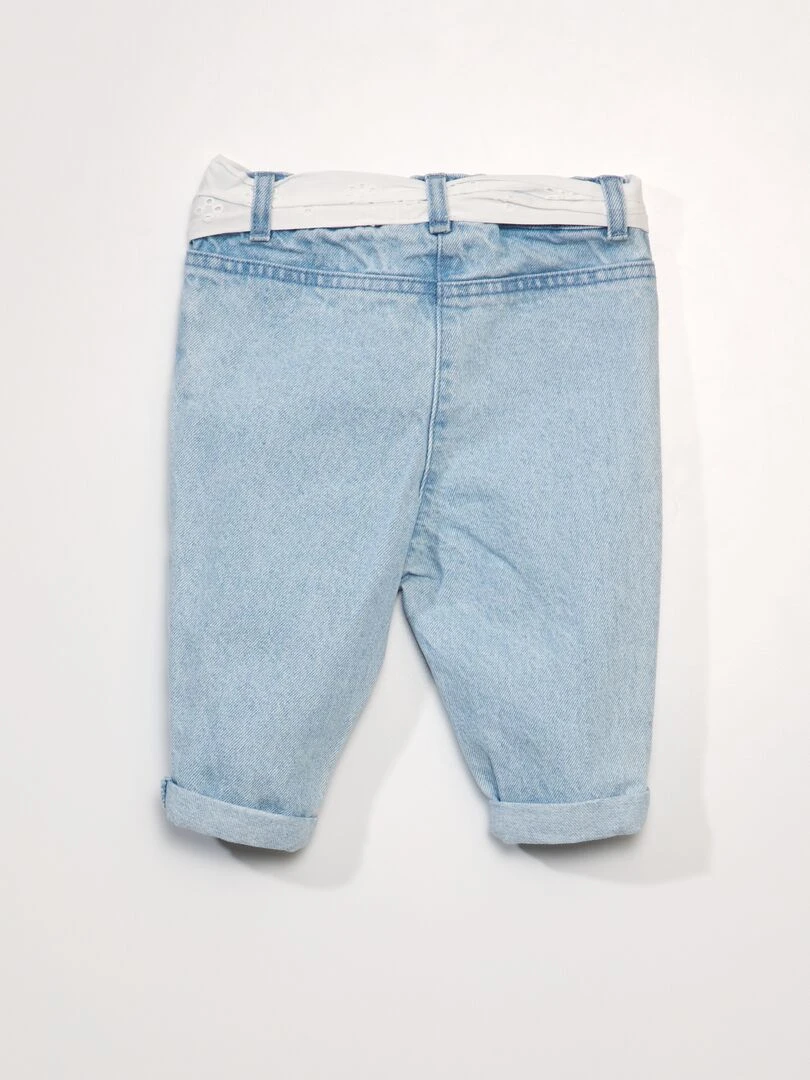 Pantalon en denim et broderies 'Mickey'   Denim