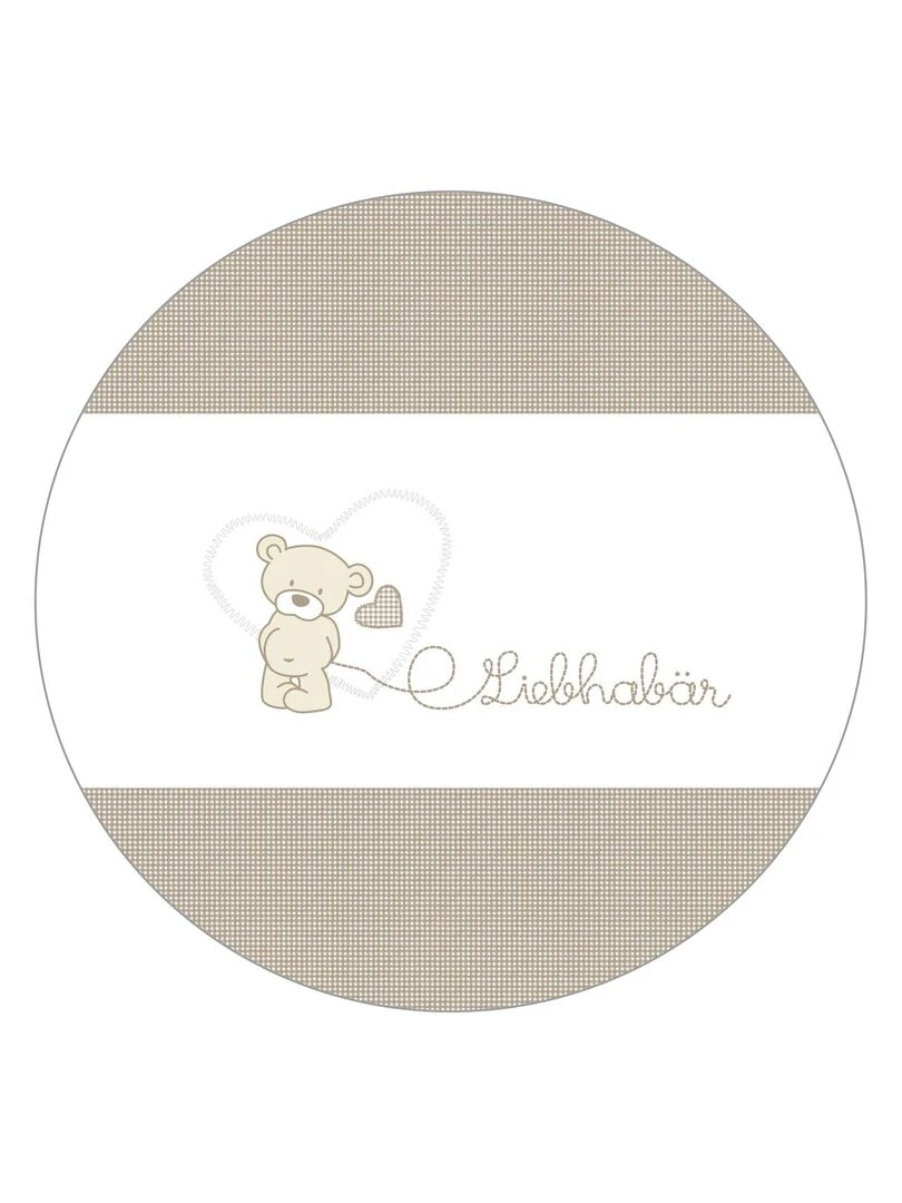 ROBA Parc Bébé Hexagonal en Bois "Liebhabear" + Tapis de Parc et Roues à Freins Blanc Marron