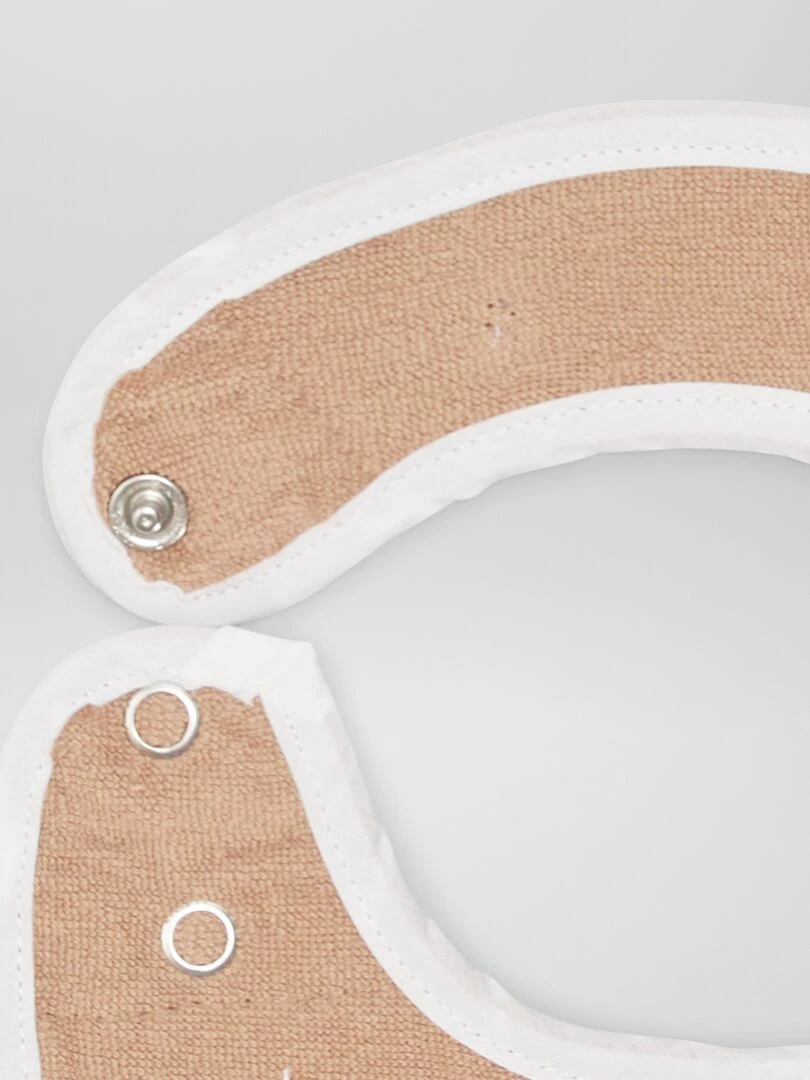 Lot de 5 bavoirs en éponge   Beige