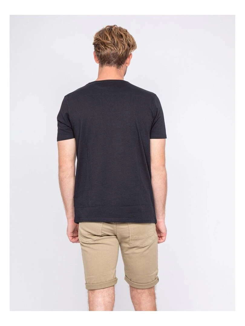 T shirt col rond motifs relief NOUKAT Bleu