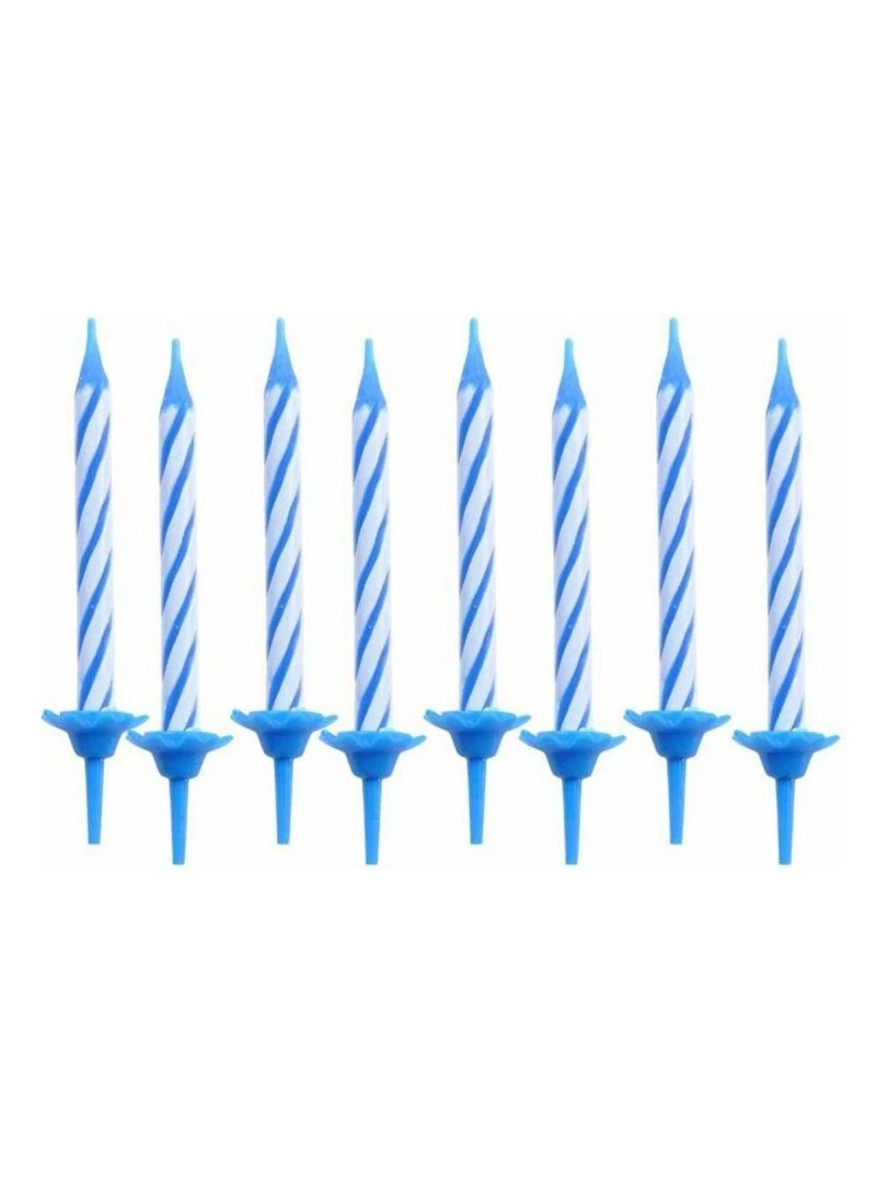 Set de 24 bougies d anniversaire Bleu