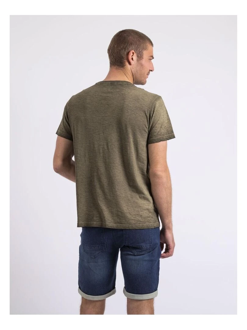 T shirt col rond NICALAS   Kaki