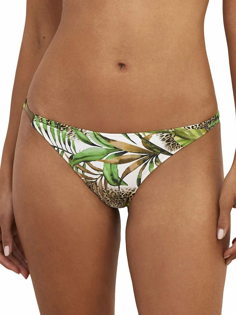 Bas maillot brésilien de bain taille basse Paradise Blanc