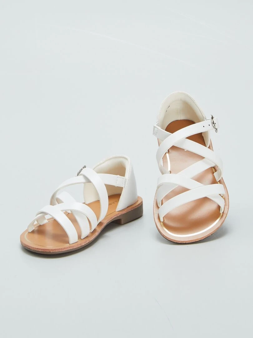 Sandales à brides   Blanc