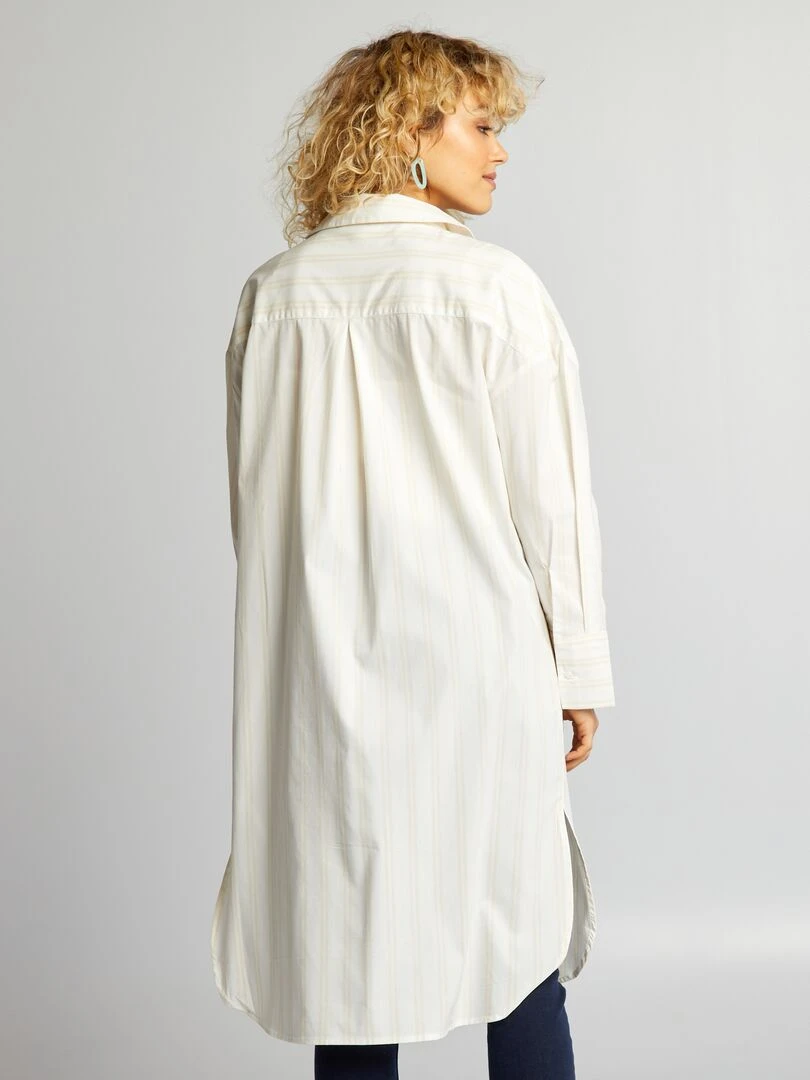 Chemise longue   Beige