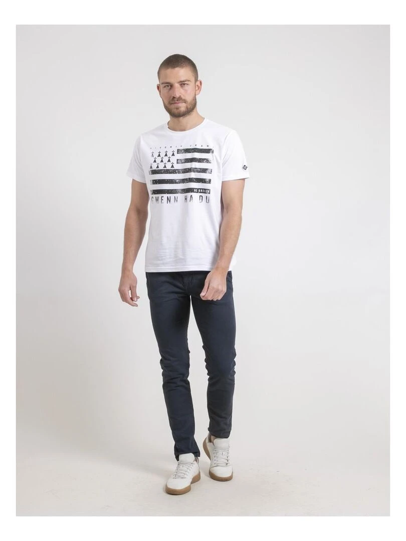 Pantalon chino CORTIN   Bleu marine