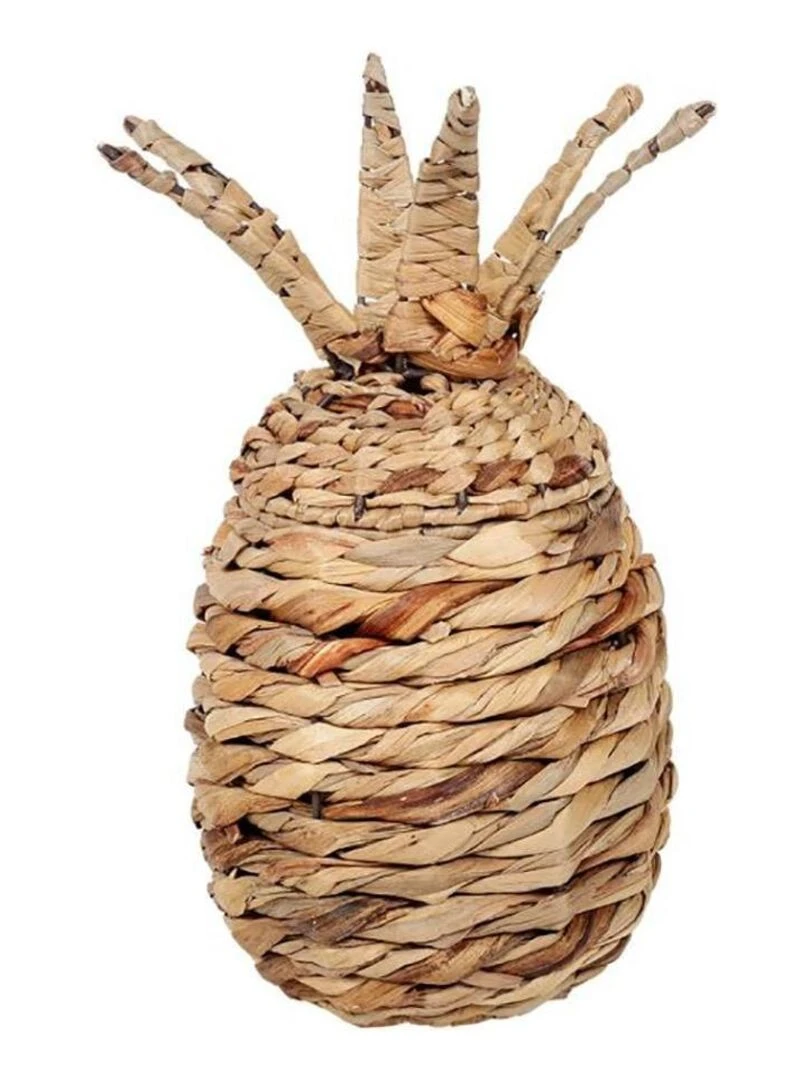 Boite ananas paille naturelle Beige