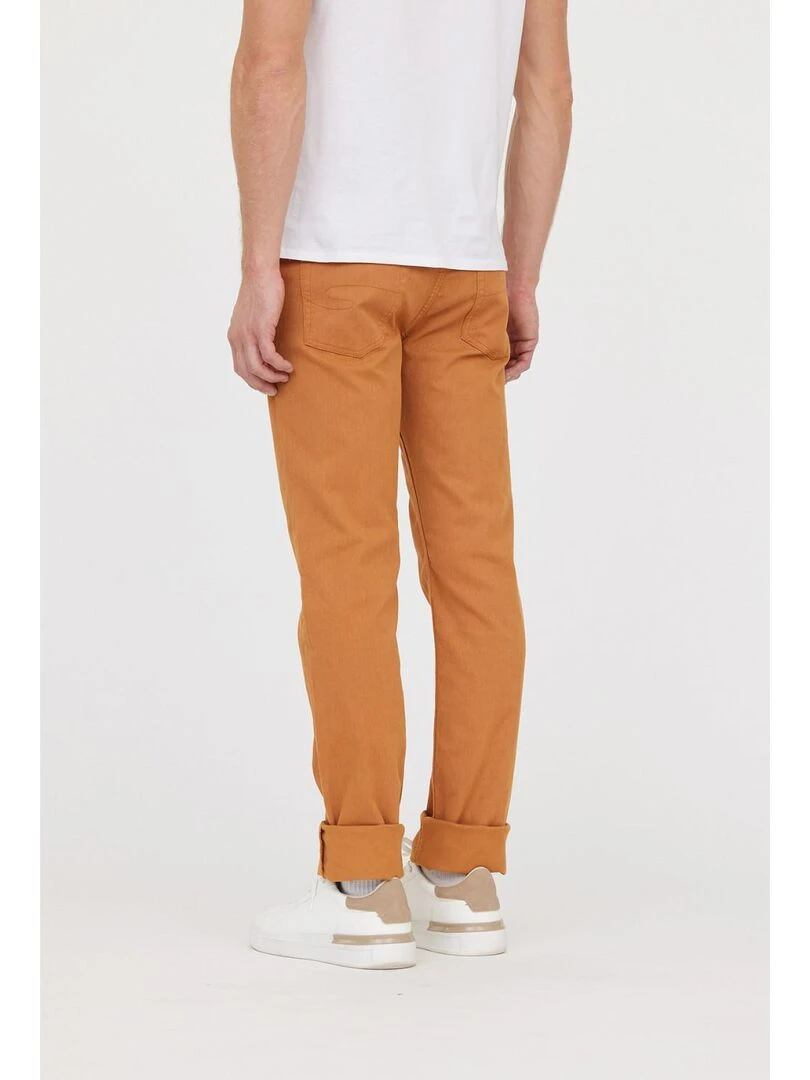 Lee Cooper   Pantalon coton straight LC126ZP 10393   Marron tabac