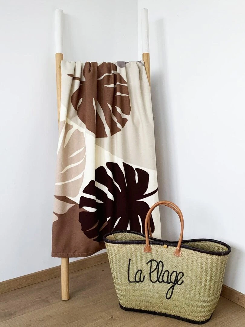 Serviette de plage microfibre Mindil 90x170 250g/m² Beige