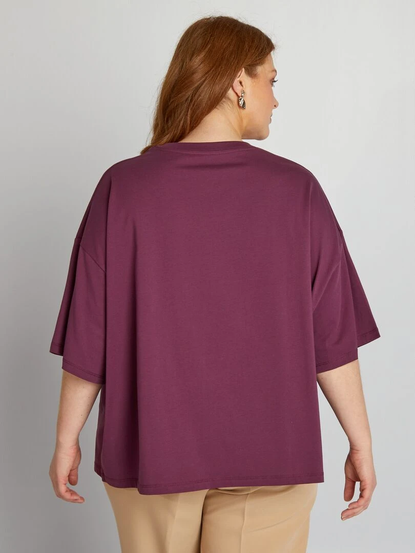 T shirt 'Kiss' à col rond   Violet