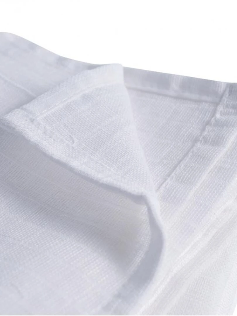 Lot de 6 langes Doux Nid (70 x 70 cm) Blanc