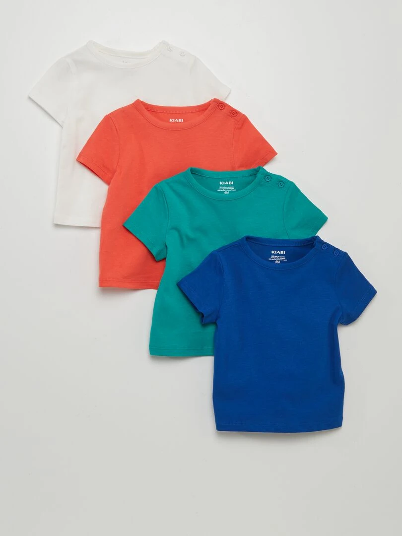 Lot de 4 t shirts unis Lot rouge