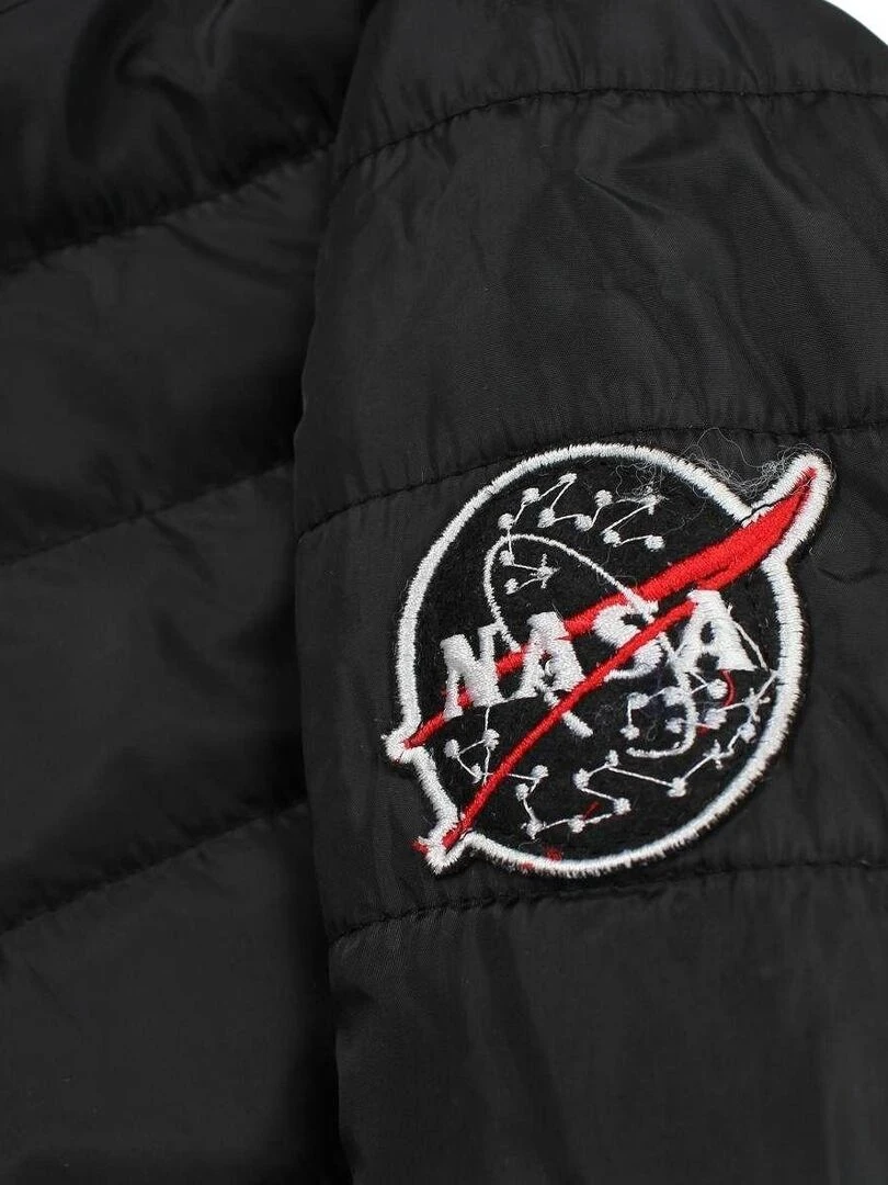 Nasa   Parka homme imprimé logo   Noir