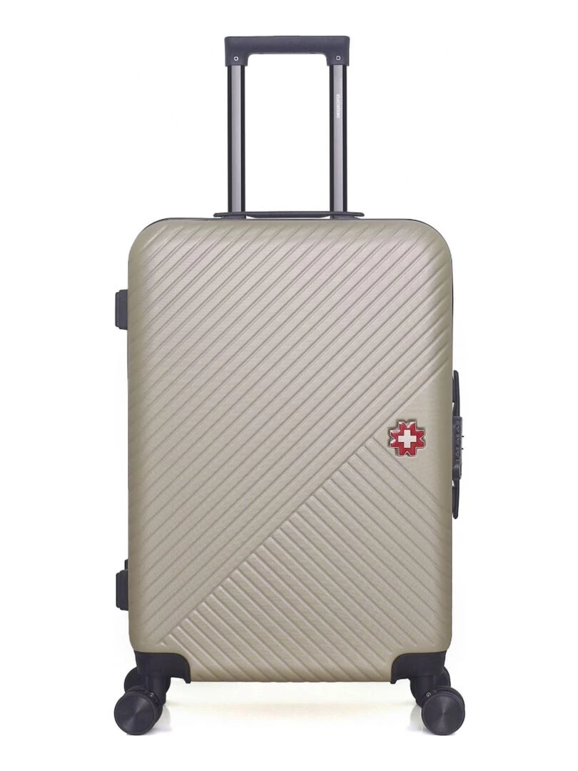SWISS KOPPER VALISE WEEKEND ABS SPIEZ 4 ROUES 65 CM Beige