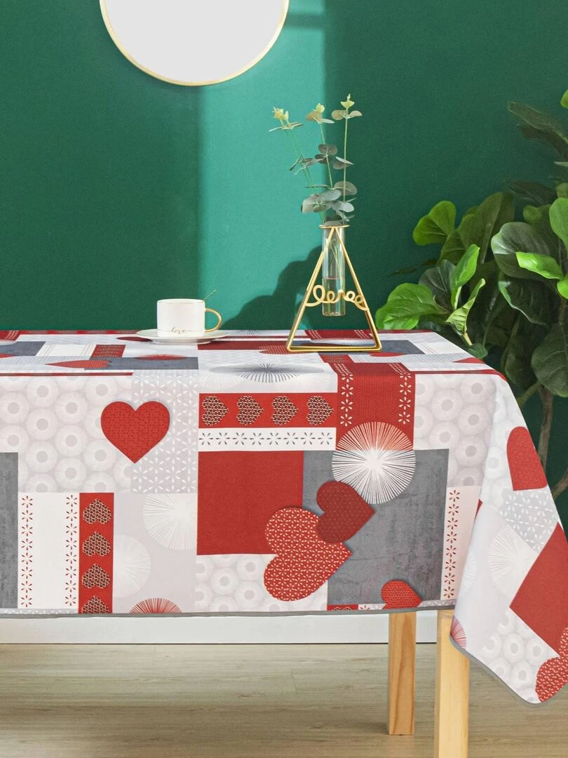Nappe rectangulaire esprit romantique   Rouge
